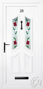 Door Cosmopolitan Red Clematis - Click to request a no obligation quotation
